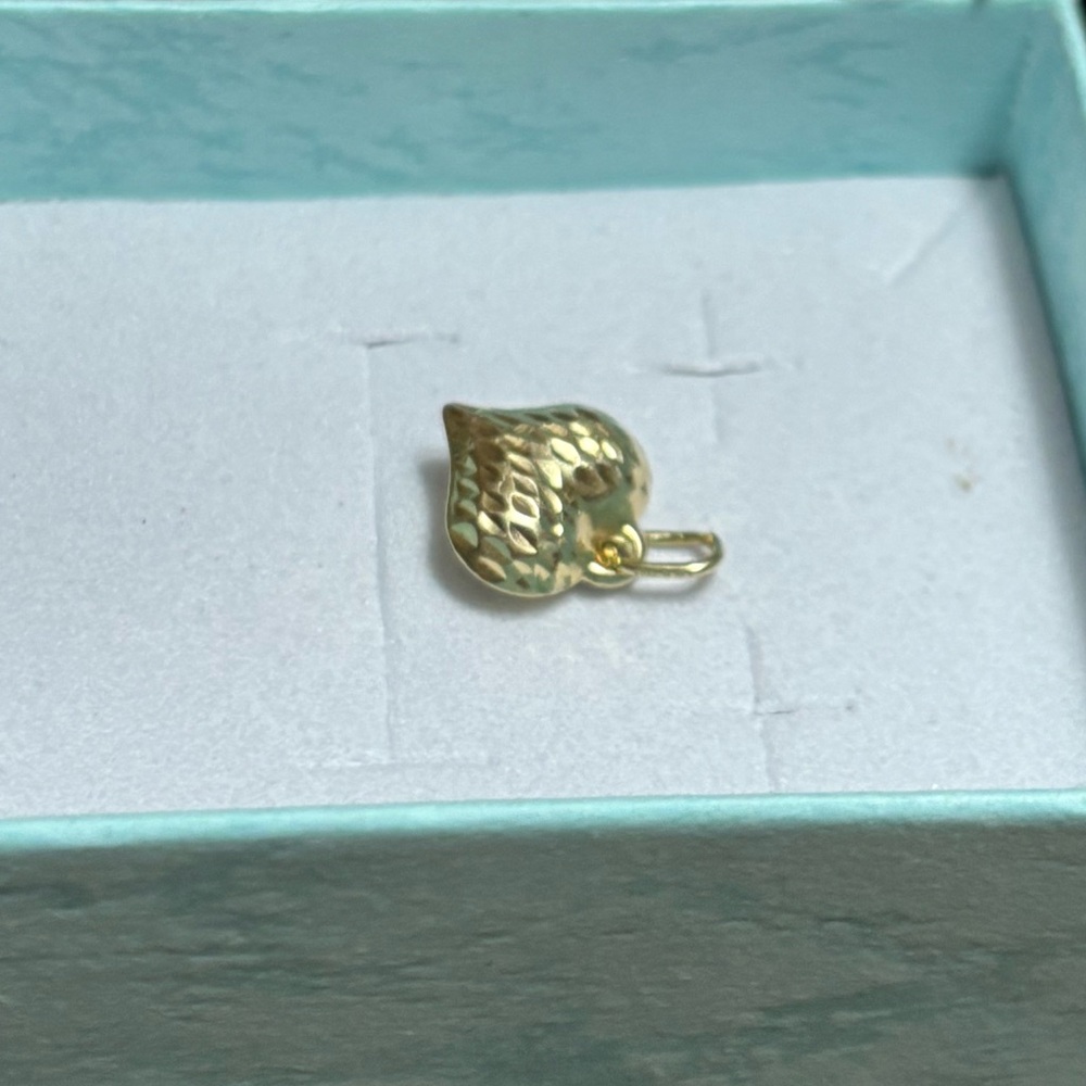14k Gold Puffy Heart Charm / Pendant - Picture 3 of 6